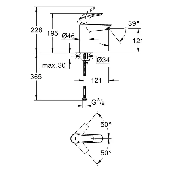 Grohe Eurosmart New Смеситель для раковины, хром (23324003)