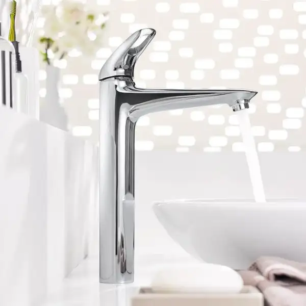 Смеситель для раковины высокий Grohe Eurostyle (цвет - хром), без донного клапана (23570003) фото 4 Aquada.com.ua