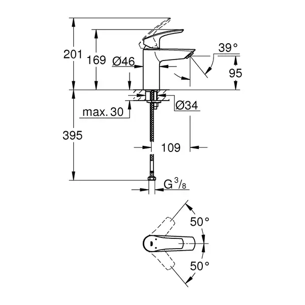 Grohe Eurosmart New Смеситель для раковины, хром (32467003)