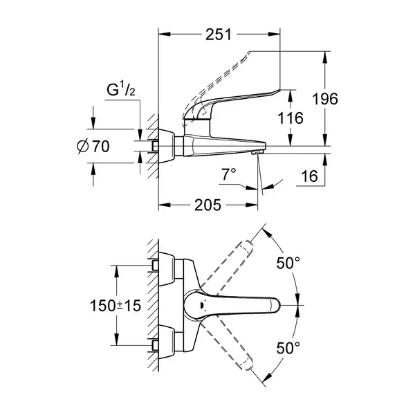 Змішувач для умивальника Grohe Euroeco Special, хром (32778000)