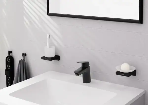 Hansgrohe Logis Змішувач для раковини, чорний матовий (71071670)