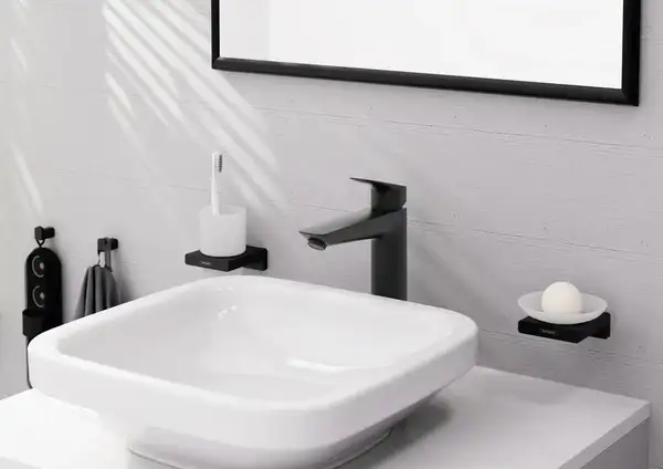 Hansgrohe Logis Змішувач для раковини, чорний матовий (71090670)