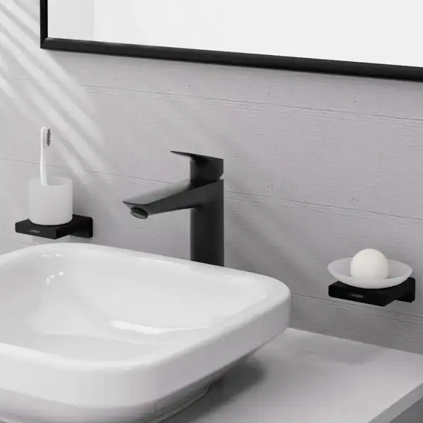 Hansgrohe Logis Змішувач для раковини, чорний матовий (71091670)