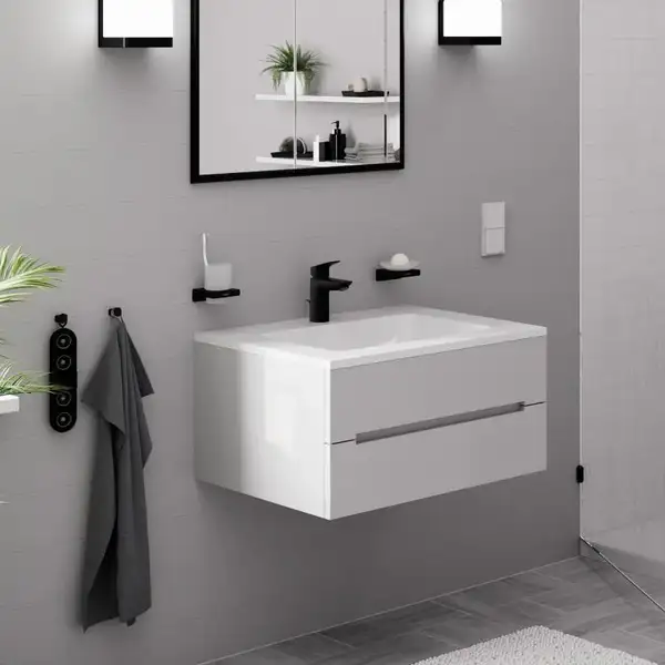 HANSGROHE Logis 100 Змішувач для раковини, чорний матовий (71100670)