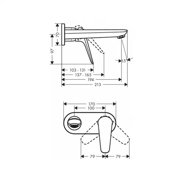 Hansgrohe Novus Змішувач для умивальника, хром (71127180)