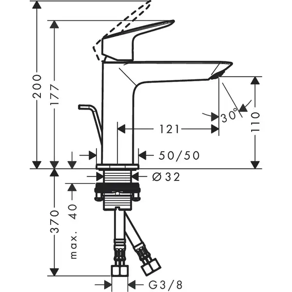 Hansgrohe Logis 110 Змішувач для умивальника, хром (71251000)