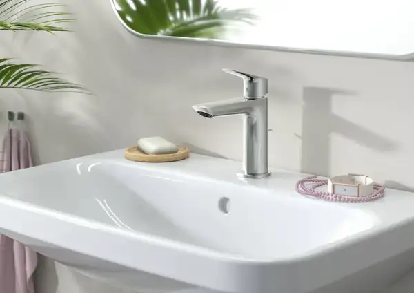 Смеситель для раковины 100 Hansgrohe Logis Fine (цвет - хром), с донным клапаном (71251000) фото 2 Aquada.com.ua