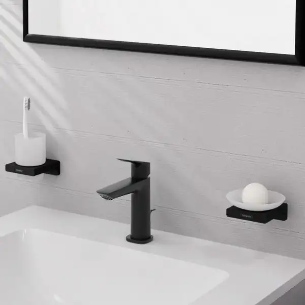 Hansgrohe Logis Fine 100 Змішувач для раковини, чорний матовий (71251670)