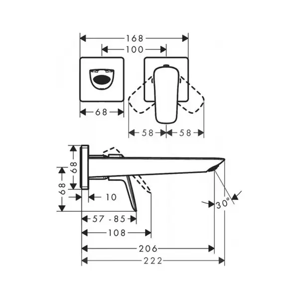 Hansgrohe Logis Змішувач для умивальника, хром (71256000)