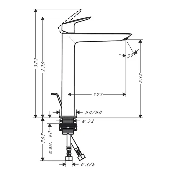 Hansgrohe Logis 240 Змішувач для умивальника, хром (71257000)