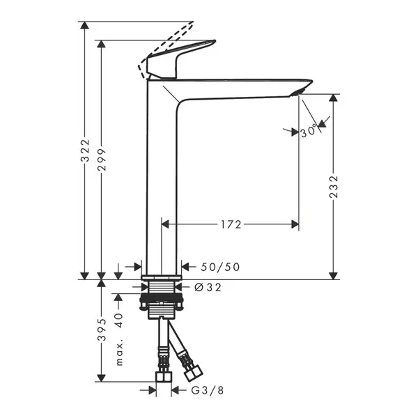Hansgrohe Logis 240 Fine Змішувач для умивальника, хром (71258000)