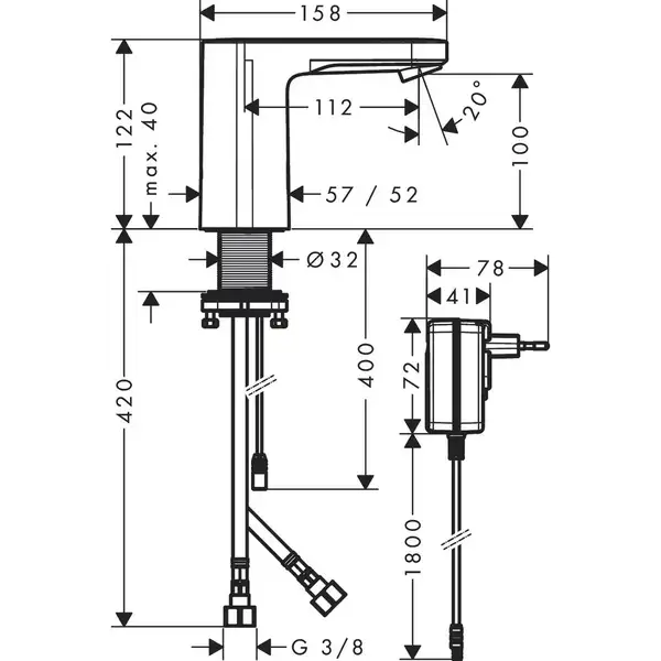 Hansgrohe Vernis Blend Змішувач для умивальника, хром (71501000)