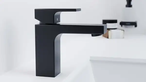 Смеситель для раковины 100 Hansgrohe Vernis Shape (цвет - чёрный матовый), без донного клапана (71569670) фото 2 Aquada.com.ua