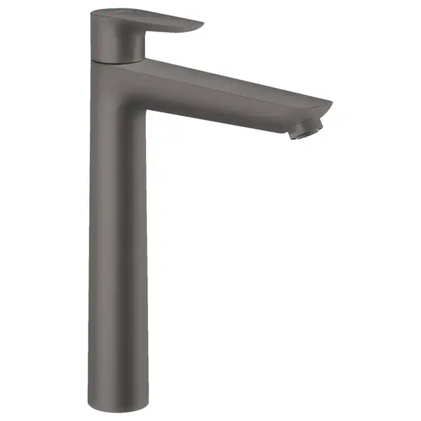 Смеситель для раковины высокий Hansgrohe Talis E (цвет - шлифованный чёрный хром), с донным клапаном (71716340) фото 1 Aquada.com.ua