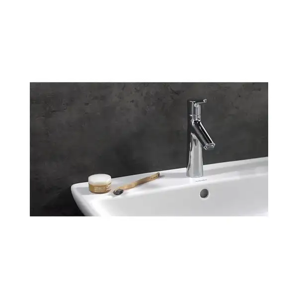 Змішувач для умивальника Hansgrohe Talis S 100 CoolStart з донним клапаном, хром (72022000)
