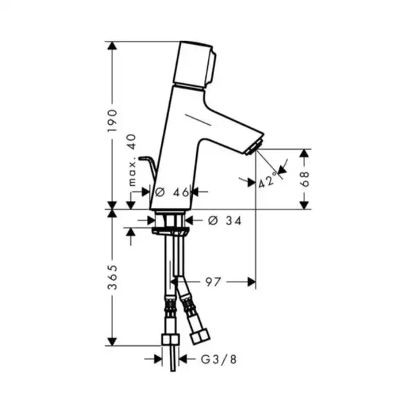 Hansgrohe Talis Select S 80 Змішувач для умивальника, хром (72040000)