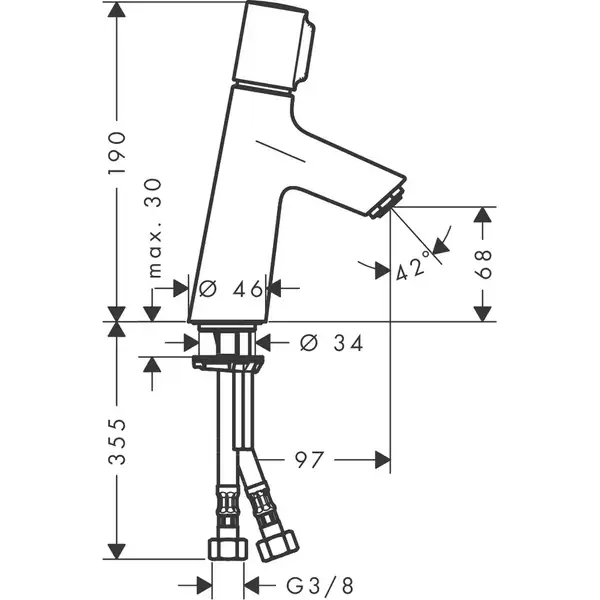 Hansgrohe Talis Select S Змішувач для умивальника, хром (72041000)