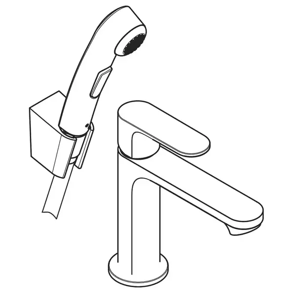 Hansgrohe Rebris S 110 Змішувач для умивальника, Matt Black (72215670)