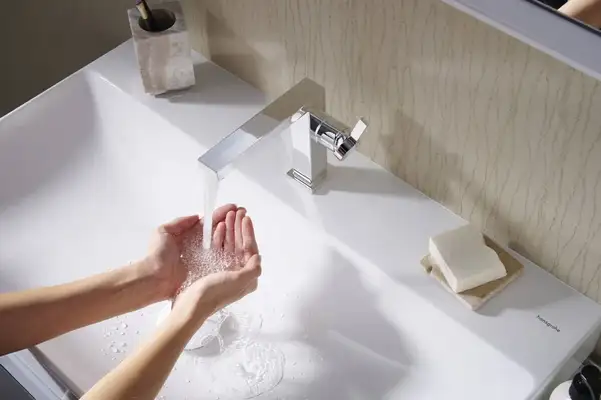 Змішувач для раковини 110 Fine CoolStart EcoSmart+ Hansgrohe Tecturis E (колір - хром), без донного клапана 73021000