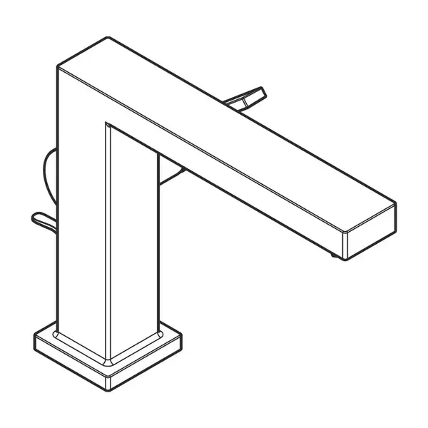 Змішувач для раковини 110 Fine CoolStart EcoSmart+ Hansgrohe Tecturis E (колір - білий матовий), з донним клапаном 73023700