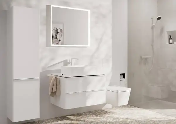 Змішувач для раковини 240 Fine CoolStart EcoSmart+ Hansgrohe Tecturis E (колір - білий матовий), без донного клапана 73072700