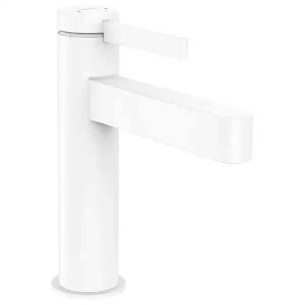 Смеситель для раковины Hansgrohe Finoris (цвет - белый матовый), с донным клапаном (76020700) фото 1 Aquada.com.ua