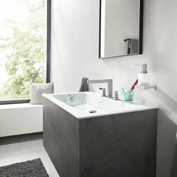 Змішувач для умивальника Hansgrohe Finoris 110 на 3 отвори з донним клапаном Push-Open, хром (76033000)