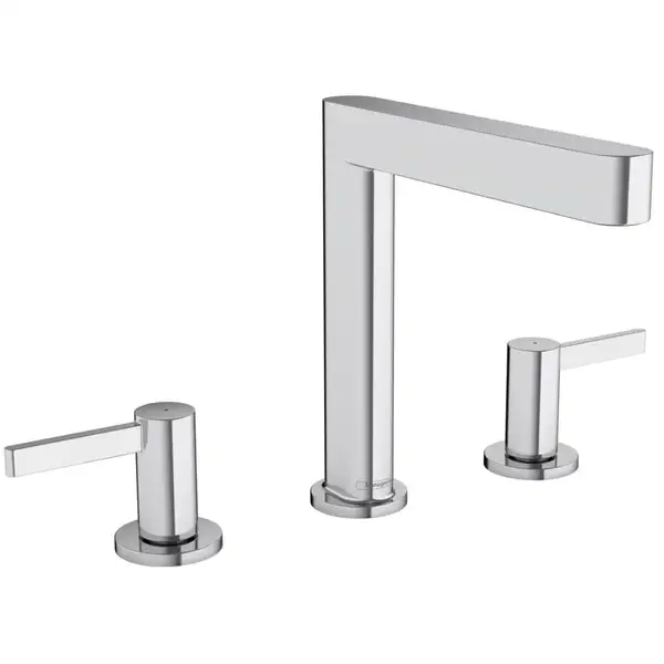 Змішувач для умивальника Hansgrohe Finoris 160 на 3 отвори з донним клапаном Push-Open, хром (76034000)