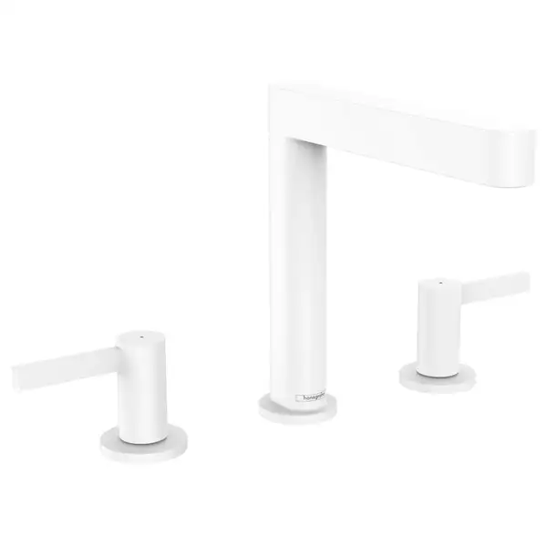 Смеситель для раковины высокий Hansgrohe Finoris (цвет - белый матовый), с донным клапаном Push Open (76034700) фото 1 Aquada.com.ua