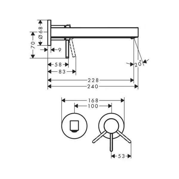 Hansgrohe Finoris Змішувач для раковини, білий матовий (76050700)