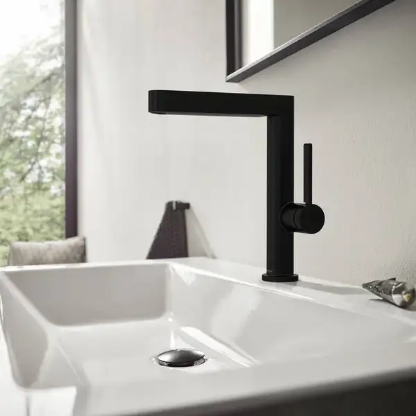 Hansgrohe Finoris 230 Змішувач для умивальника, чорний матовий (76060670)