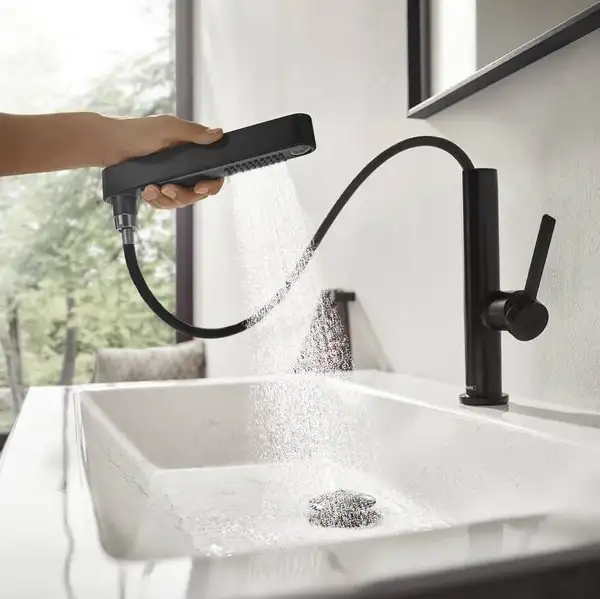 Hansgrohe Finoris 230 Змішувач для умивальника, чорний матовий (76063670)