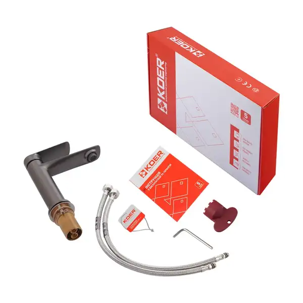 KOER KB-10028-07 Смеситель для умывальника, хром (KR5292)