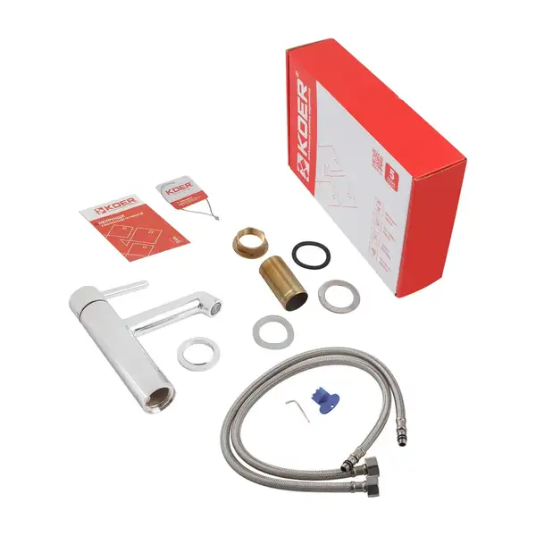 KOER KB-10029-01 Смеситель для умывальника, хром (KR5478)