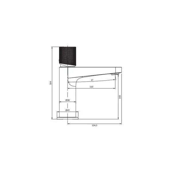 Omnires Contour Смеситель для умывальника, антрацит (CT8010AT)