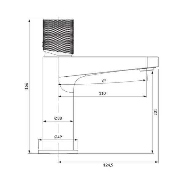 Omnires Contour Смеситель для умывальника, золото (CT8010GLB)