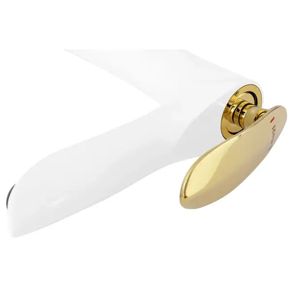 Смеситель для раковины (умывальника) REA ORBIT WHITE GOLD низкий (REA-B2052)