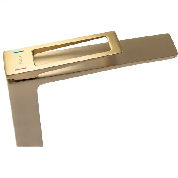 Смеситель для умывальника (раковины) REA PARKER BRUSHED GOLD высокий (REA-B4810)