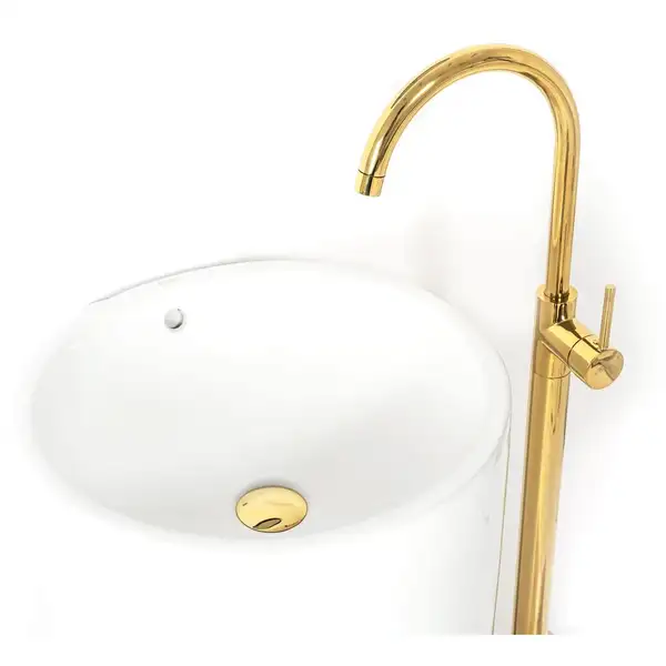 Rea Ortis Gold Змішувач для раковини, золотий (REA-B4890)