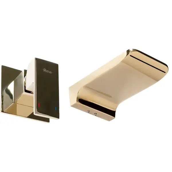 Смеситель для раковины (умывальника) REA MASON GOLD  + BOX скрытого монтажа (REA-B5150)