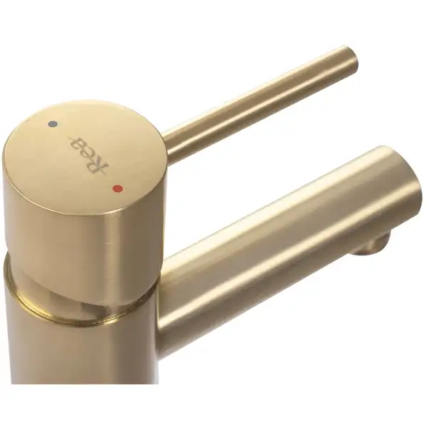 Смеситель для раковины (умывальника) REA TESS BRUSHED GOLD низкий (REA-B5661)