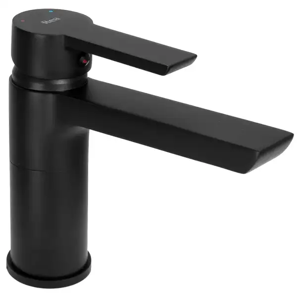 Смеситель для раковины (умывальника) REA ARGUS BLACK черный низкий (REA-B6210)