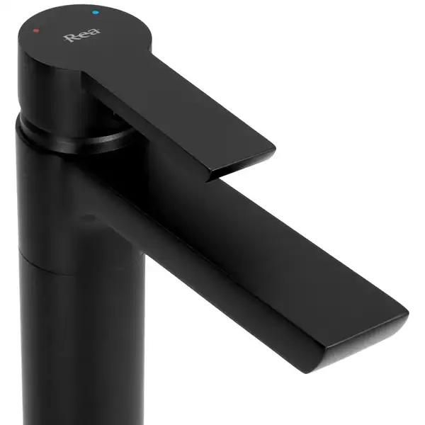 Смеситель для раковины (умывальника) REA ARGUS BLACK черный низкий (REA-B6210)