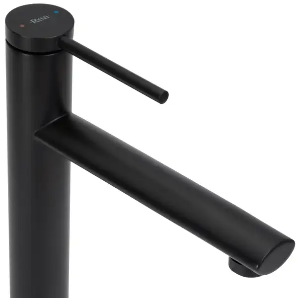 Смеситель для раковины (умывальника) REA OVAL BLACK черный высокий (REA-B6511)