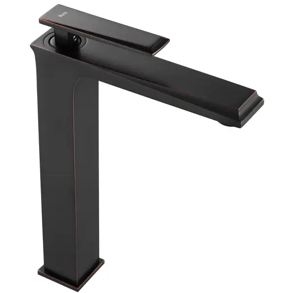 Смеситель для раковины (умывальника)  REA ROMANO OLD BLACK черный высокий (REA-B9902)