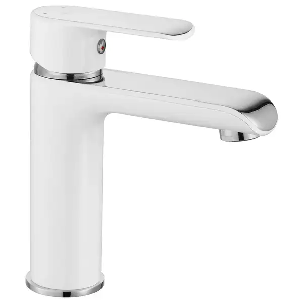 Смеситель для раковины (умывальника) REA  BLOOM WHITE CHROM низкий (REA-B9915)