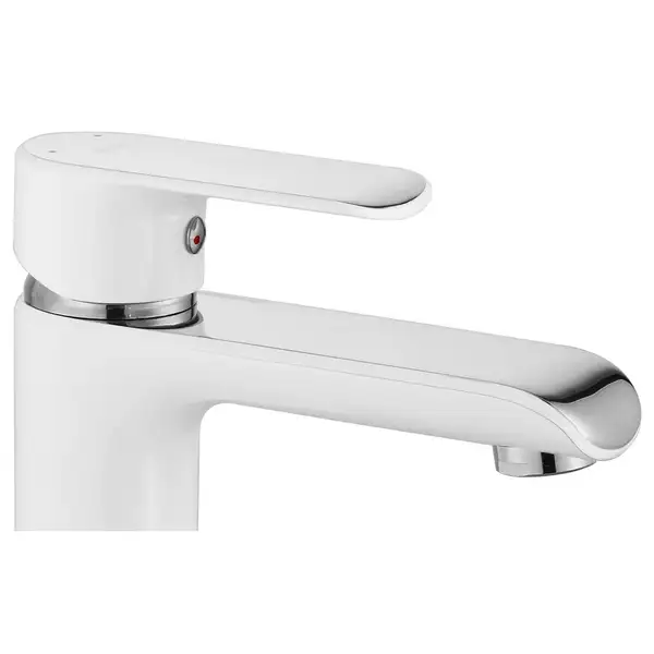 Смеситель для раковины (умывальника) REA  BLOOM WHITE CHROM низкий (REA-B9915)