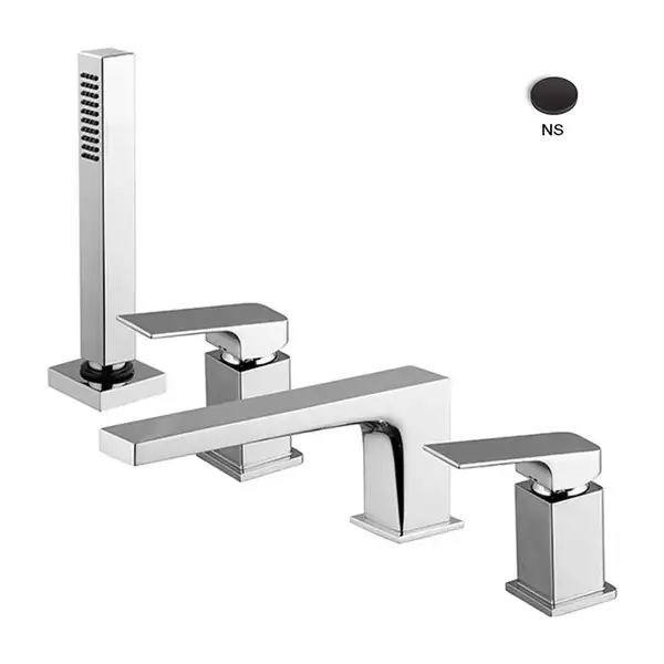 Змішувач для ванни Fima Carlo Fit до борту, чорний (F3394NS)