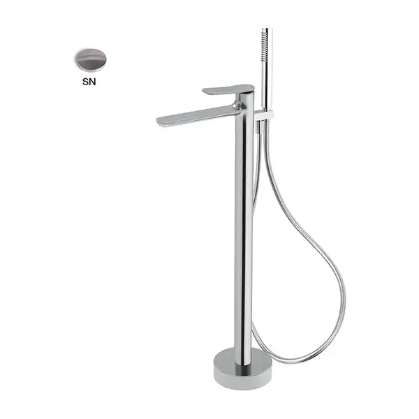 Fima Carlo Змішувач для ванни підлоговий Fima Flo, браширований нікель (F3804/6SN) (F3804_6SN)