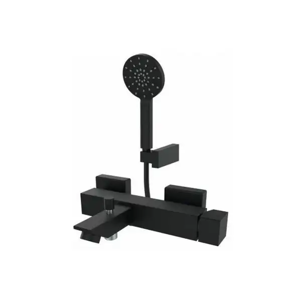 Змішувач для ванни GRB Kala Black з душовим гарнітуром, чорний матовий (60225601)
